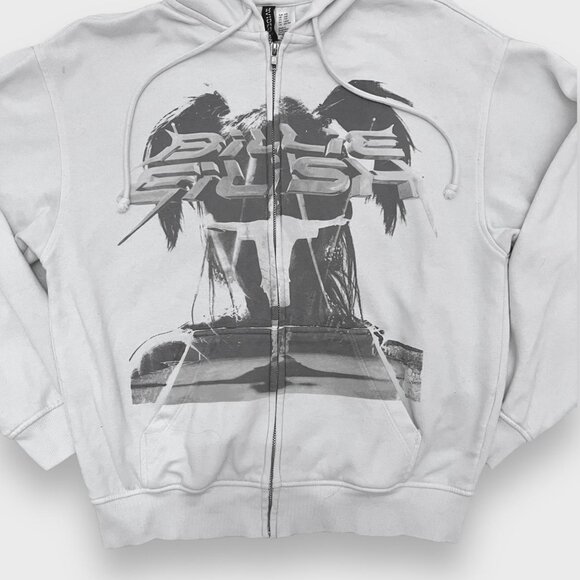 Billie Eilish x H&M White Graphic Zip-up Hoodie - Picture 2 of 4